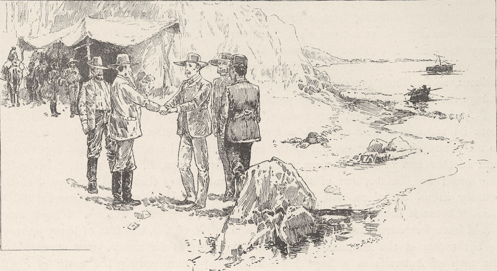 AUSTRALIA. . Adieu 1890 old antique vintage print picture